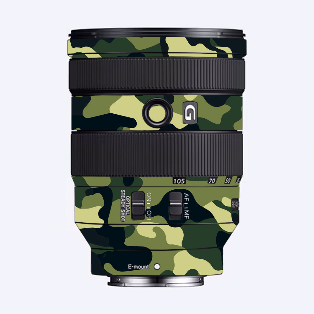 Forest Green Camo Sony FE 24–105mm f/4 G OSS Camera Lens Skin