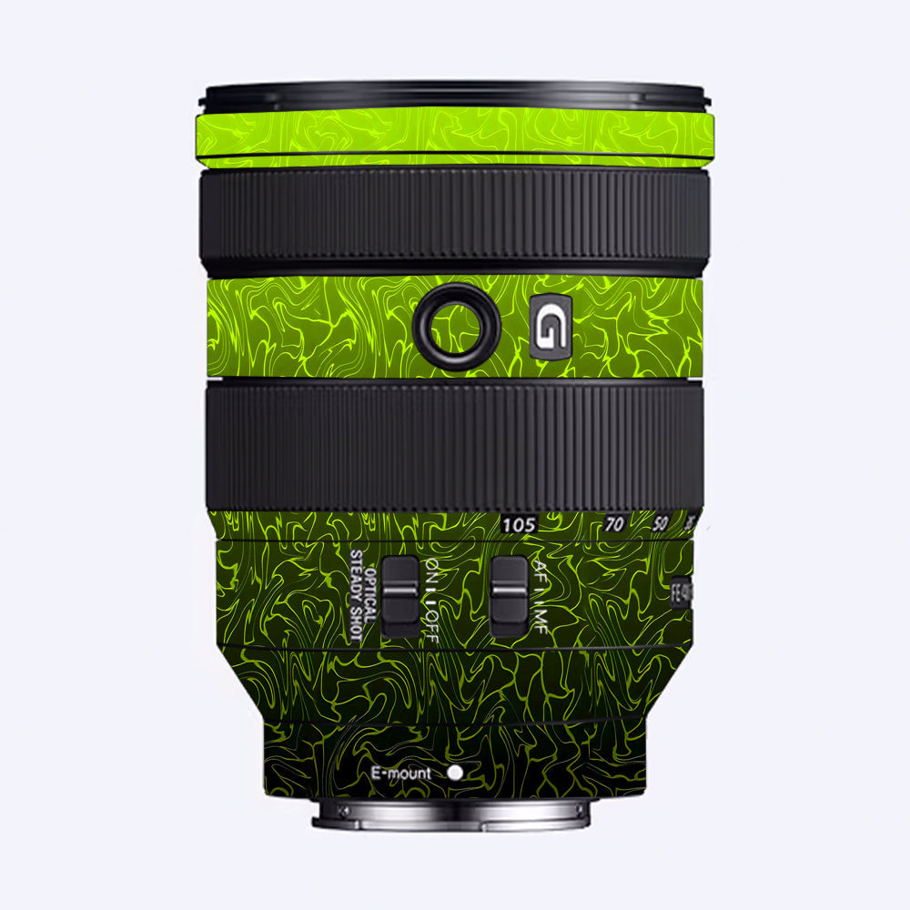 Lime Yellow to Black Gradient Sony 24-105mm Camera Lens Skin