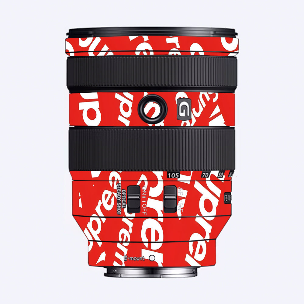 Supreme Red Sony FE 24–105mm f/4 G OSS Camera Lens Skin