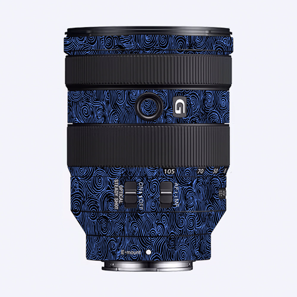 Blue Spirals Sony FE 24–105mm f/4 G OSS Camera Lens Skin