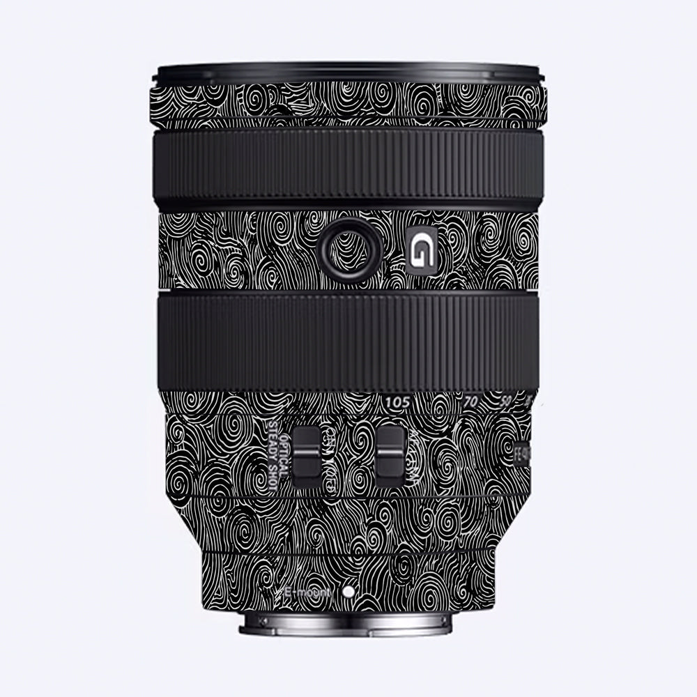 White Spirals Sony 24-105mm Camera Lens Skin