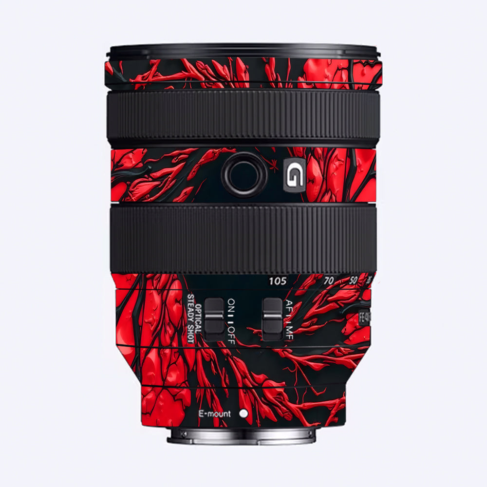 Venom Red Sony FE 24–105mm f/4 G OSS Camera Lens Skin