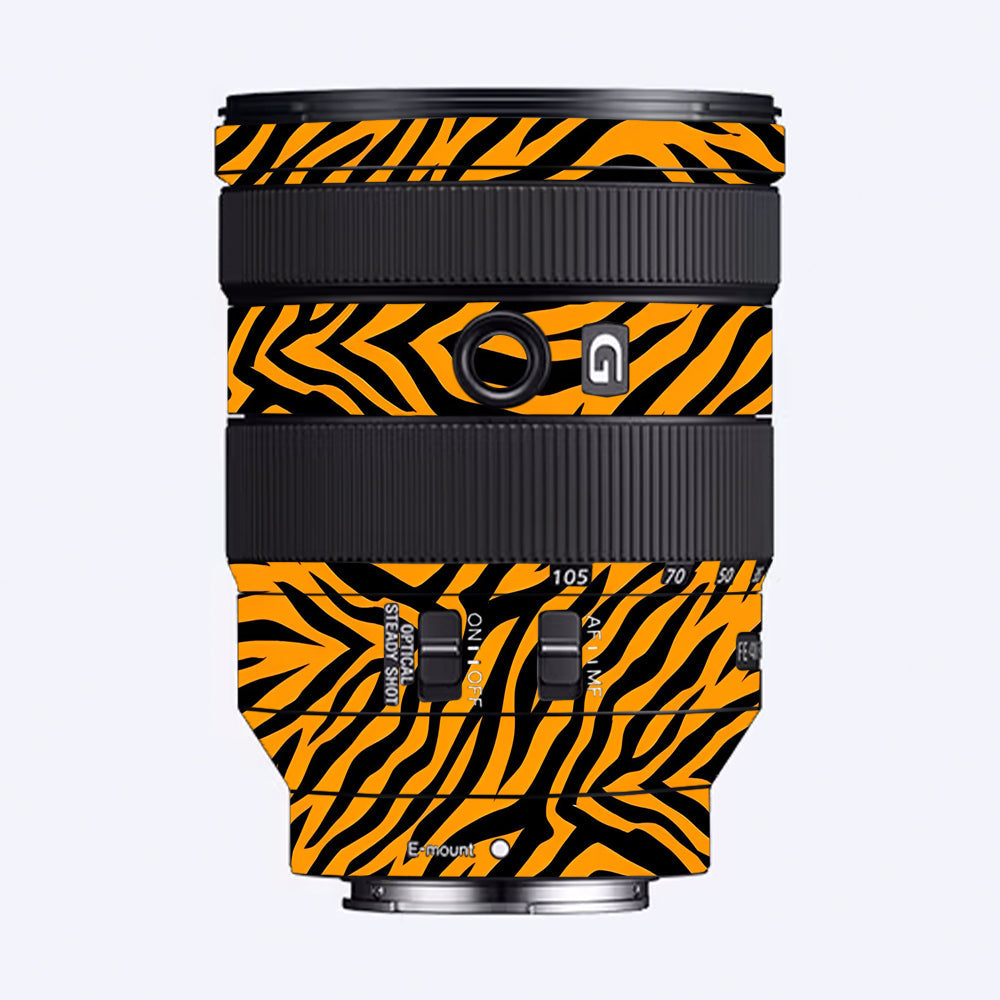 Zebra Gold Pattern Sony FE 24–105mm f/4 G OSS Camera Lens Skin