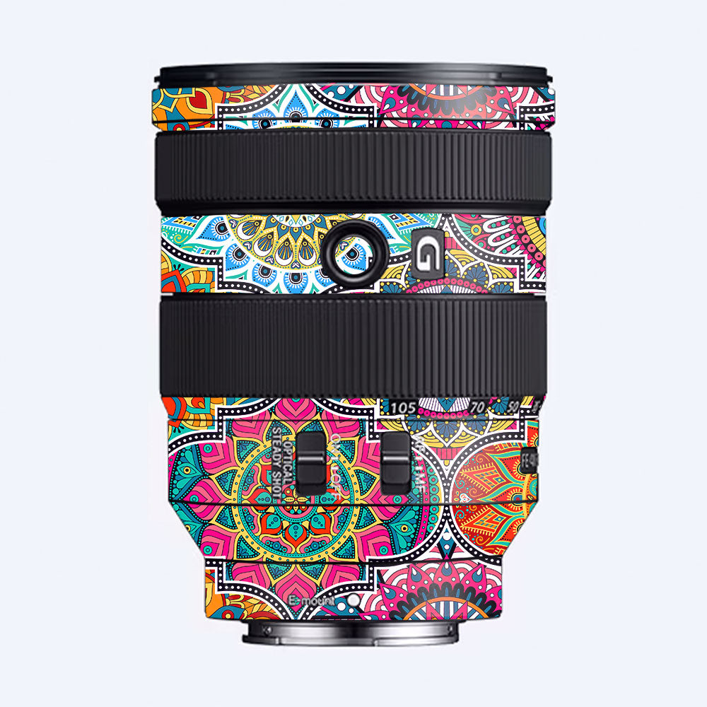 Boho Mandala Tile Pattern Sony FE 24–105mm f/4 G OSS Camera Lens Skin