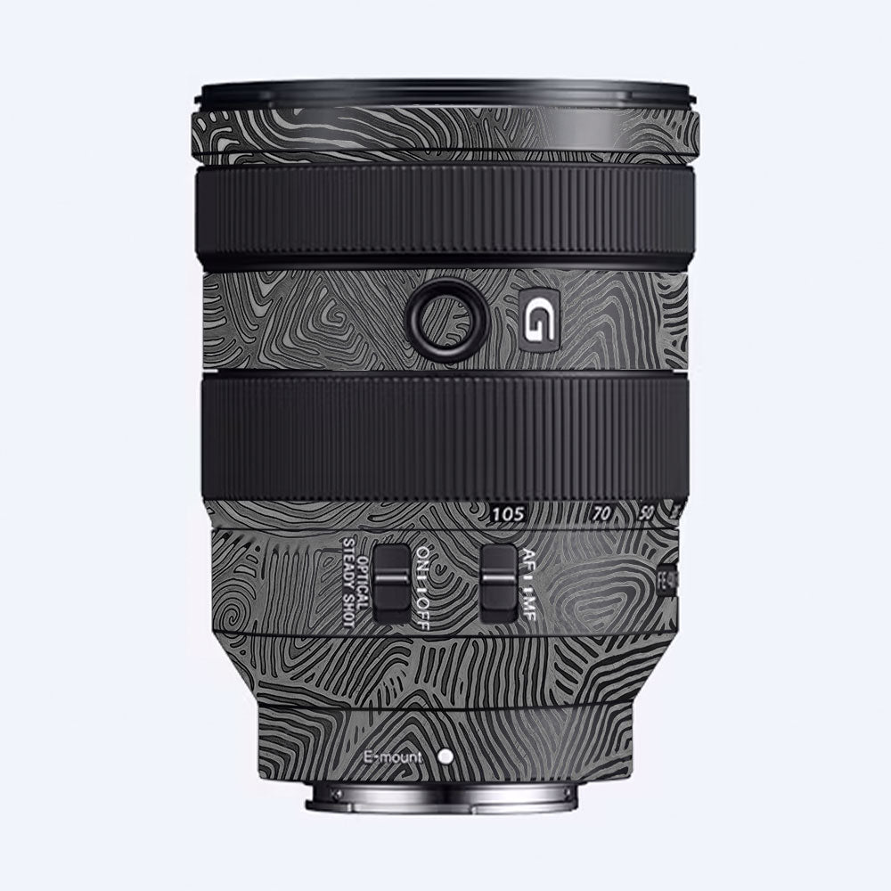 Monochrome Line Maze Sony FE 24–105mm f/4 G OSS Camera Lens Skin