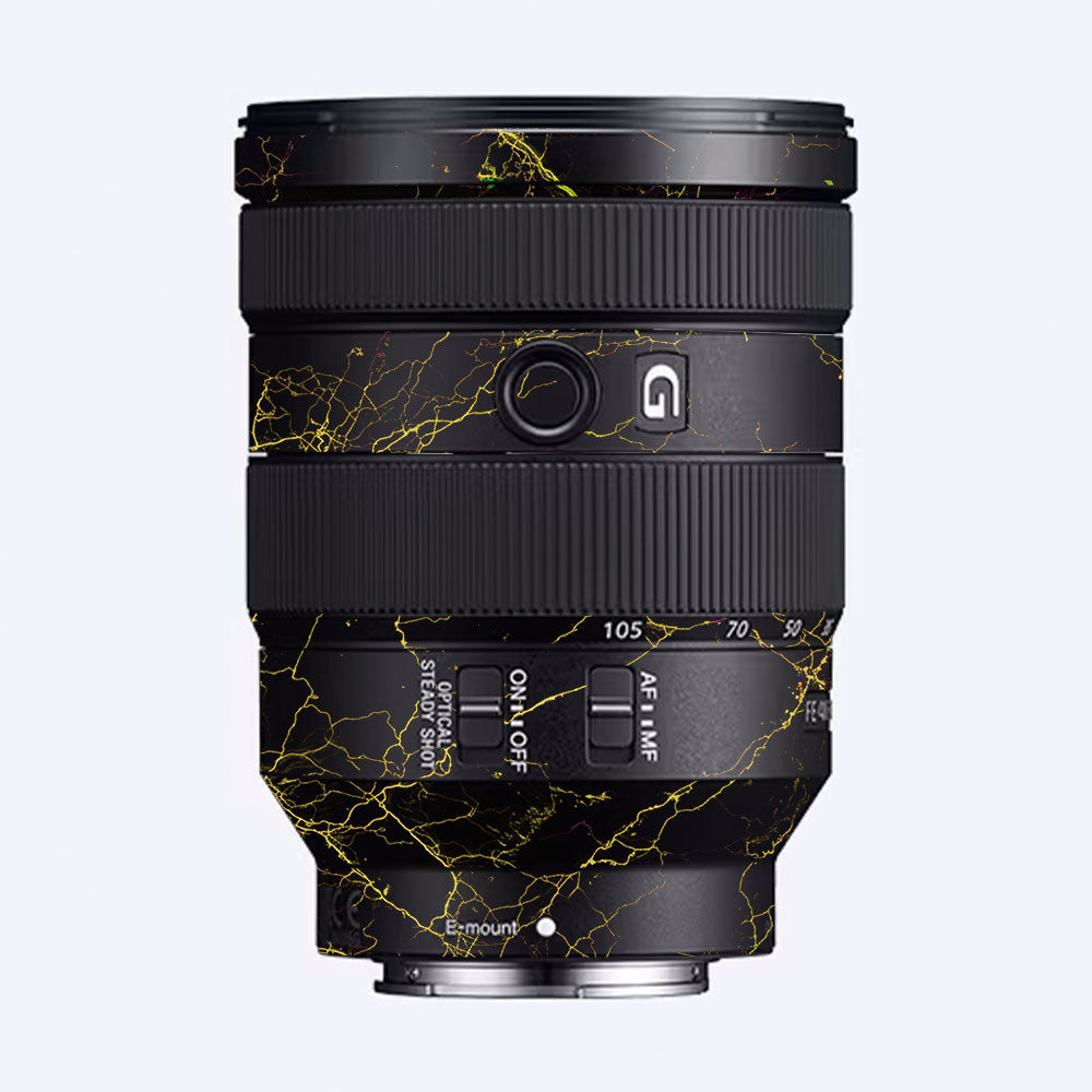 Electric Gold Veins Sony FE 24–105mm f/4 G OSS Camera Lens Skin