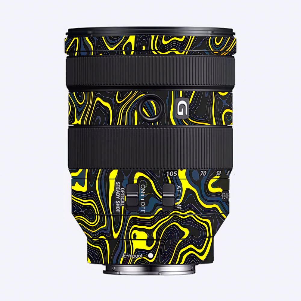 Neon Lava Contours Sony FE 24–105mm f/4 G OSS Camera Lens Skin
