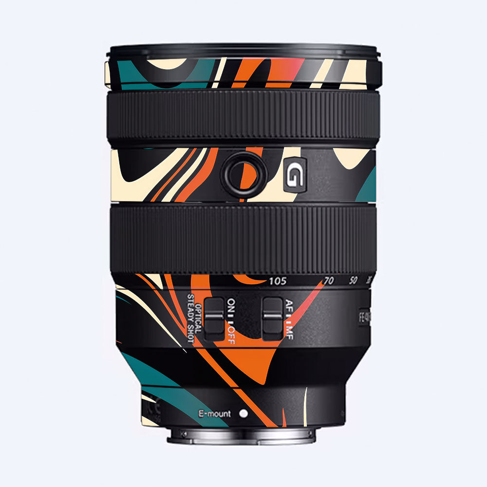Mid-Century Abstract Swirl Sony FE 24–105mm f/4 G OSS Camera Lens Skin