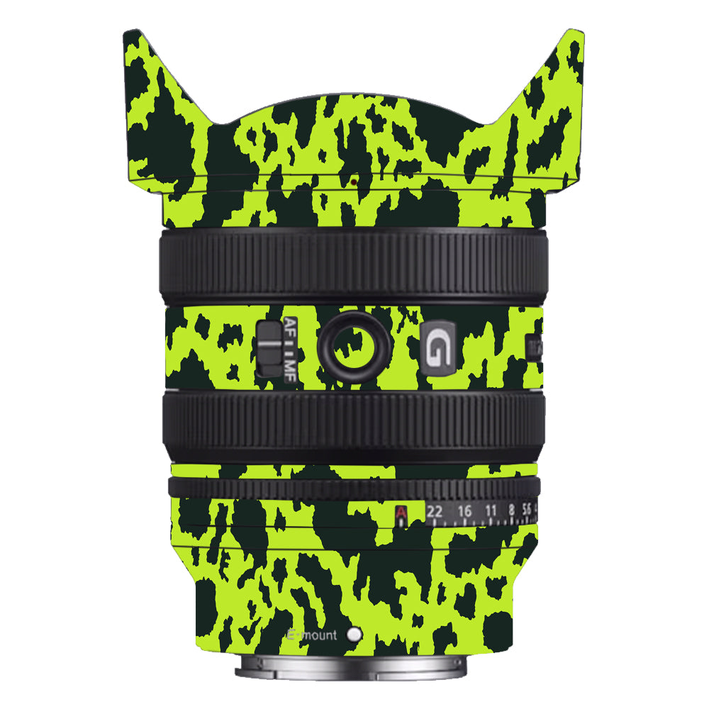 Neon Green Splatter Sony FE 24–50mm f/2.8 G Camera Lens Skin