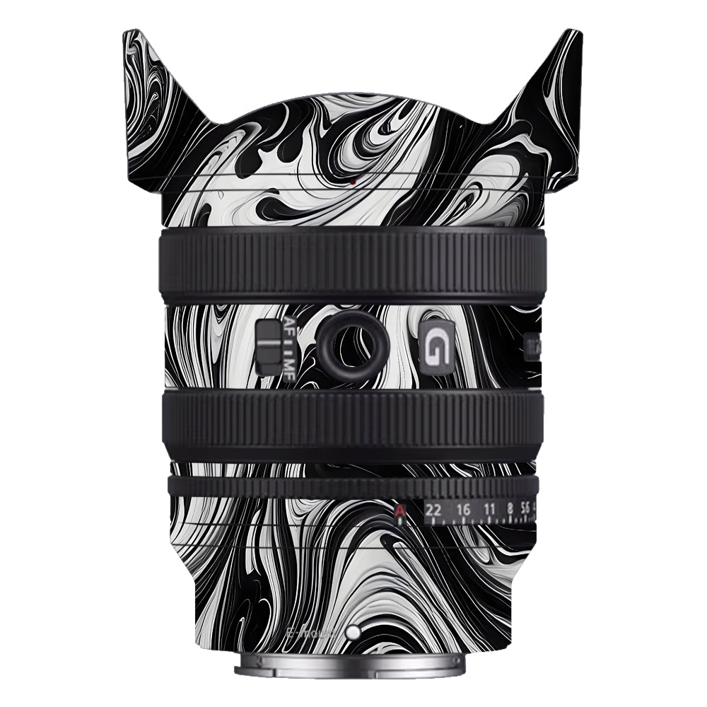 Black and White Marble Sony 24-50mm Camera Lens Skin