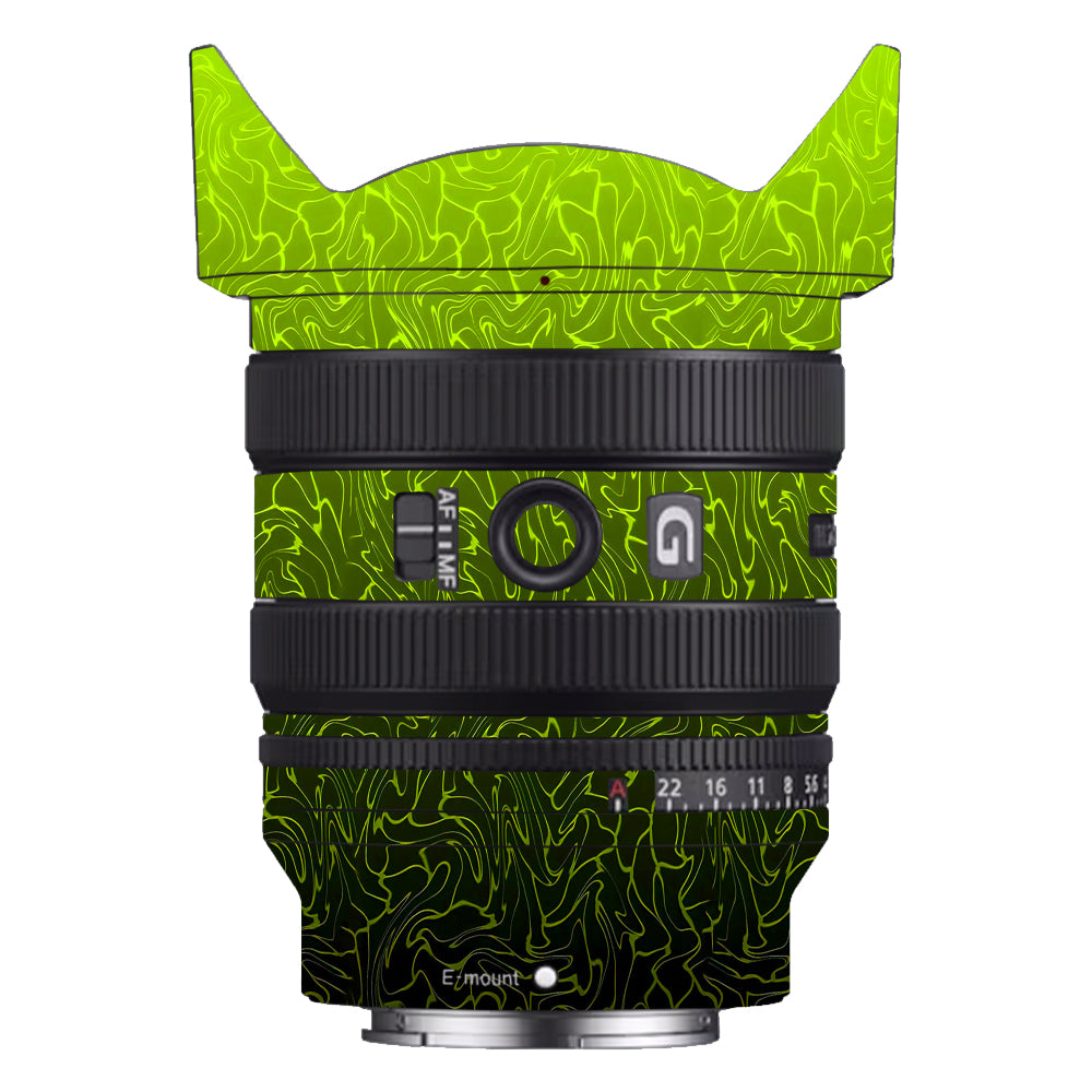 Lime Yellow to Black Gradient Sony 24-50mm Camera Lens Skin