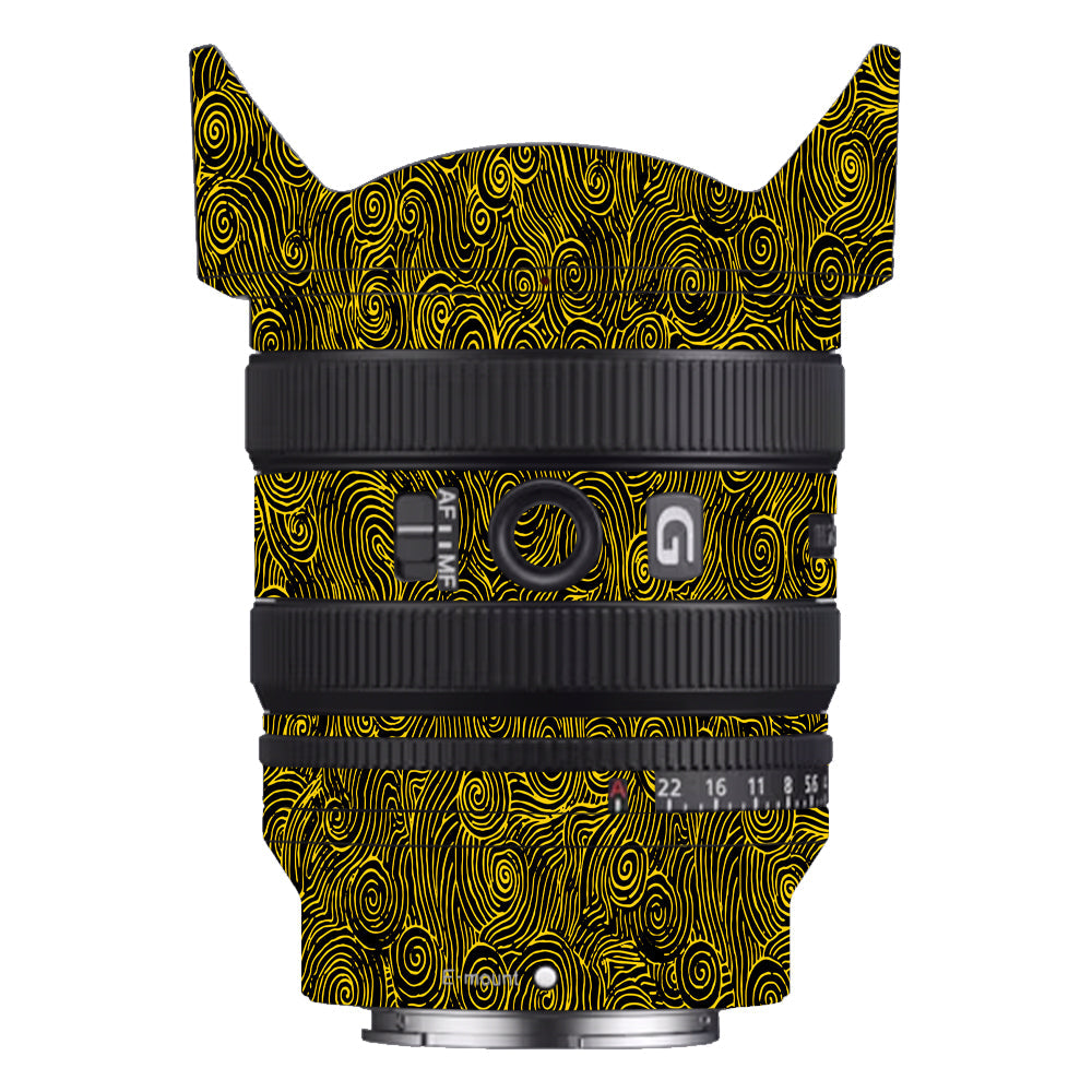 Yellow Spirals Sony 24-50mm Camera Lens Skin