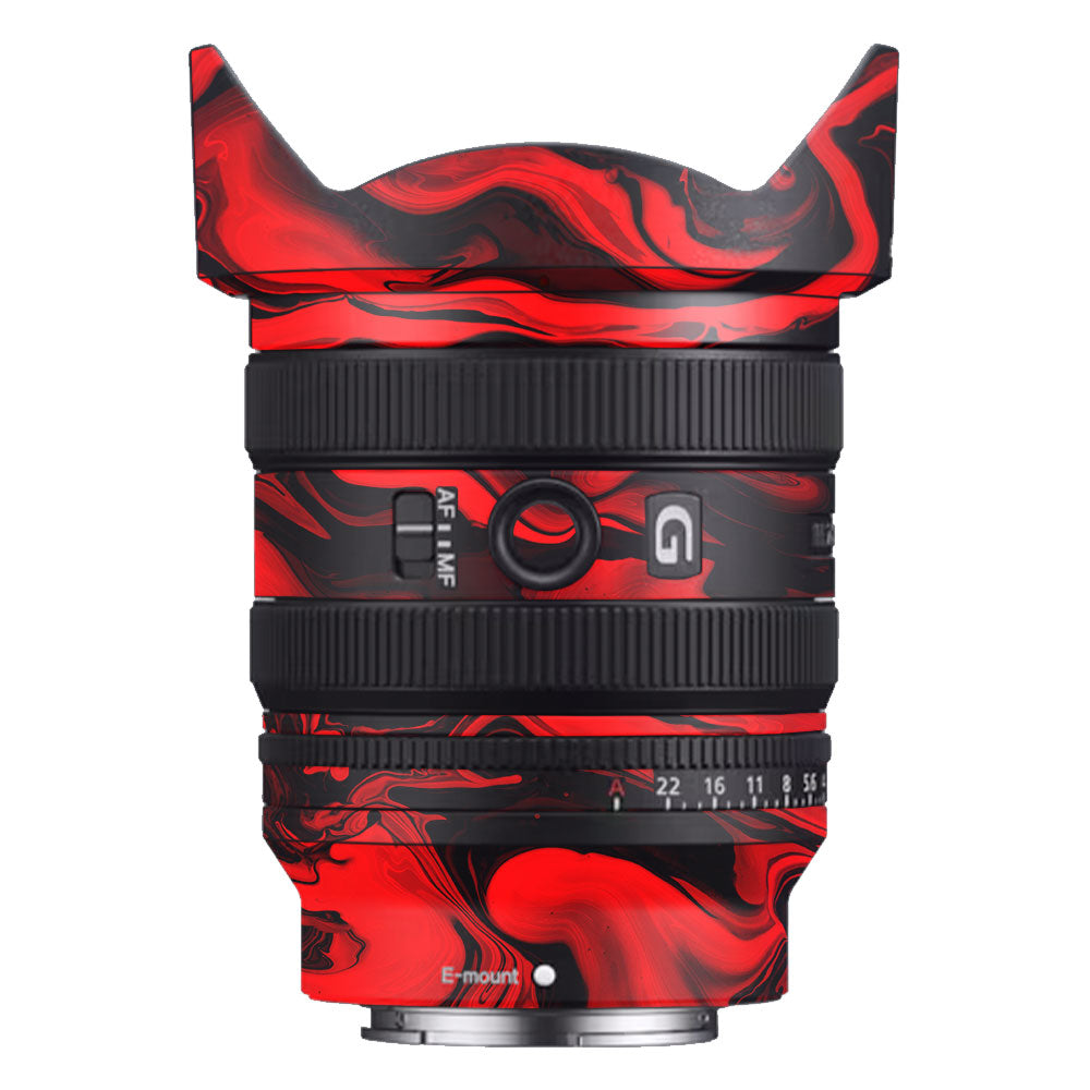 Red Lava Flow Sony FE 24–50mm f/2.8 G Camera Lens Skin