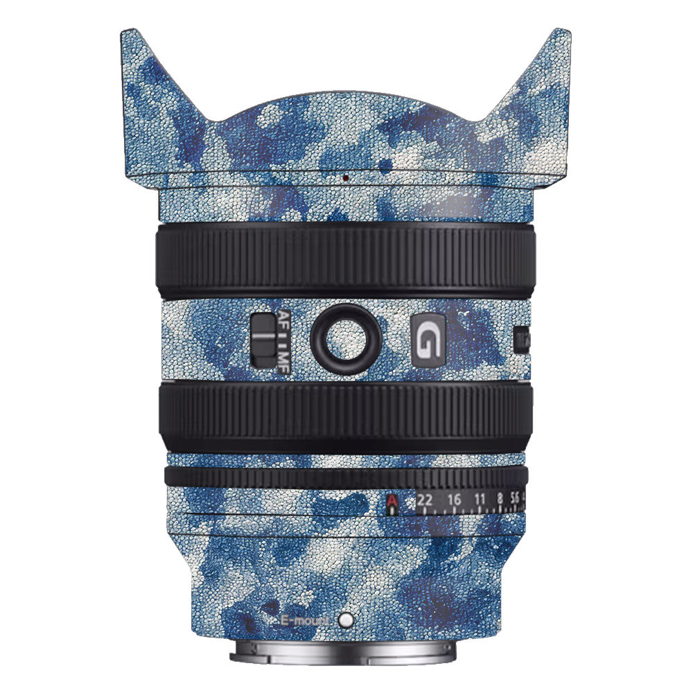 Blue Watercolor Fabric Sony FE 24–50mm f/2.8 G Camera Lens Skin