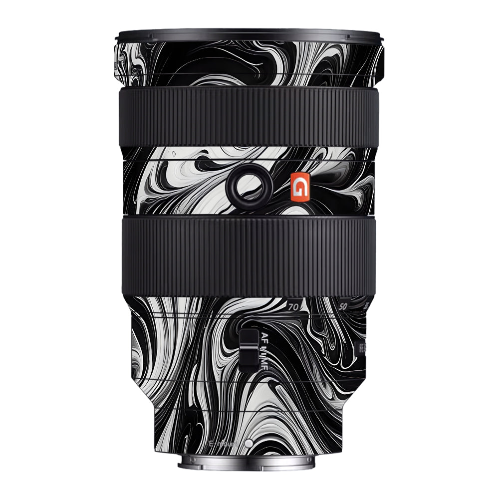 Black and White Marble Sony FE 24-70mm f/2.8 GM Camera Lens Skin