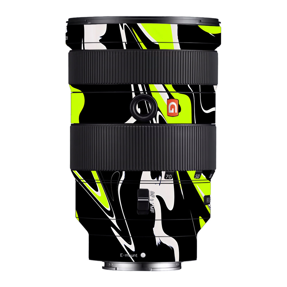 Neon Green and Black Pattern Sony 24-70mm Camera Lens Skin