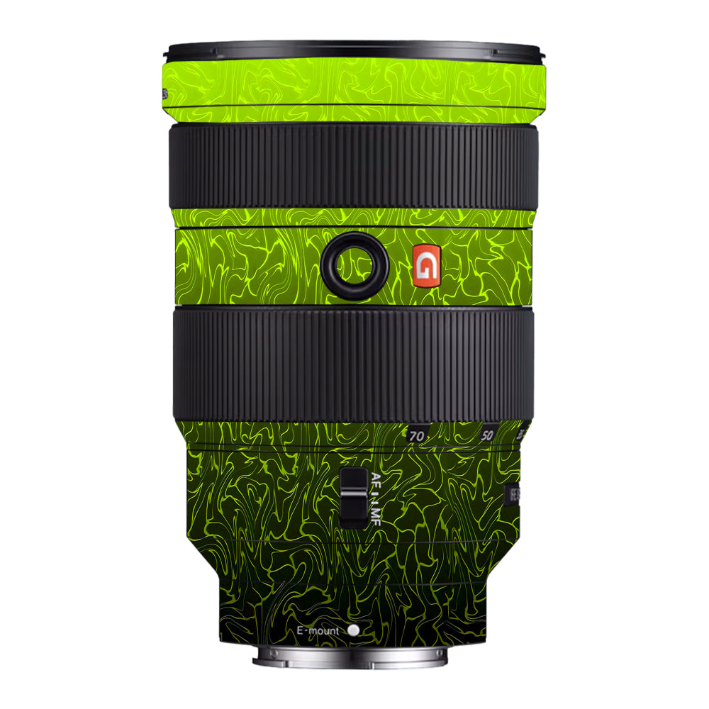 Lime Yellow to Black Gradient Sony FE 24-70mm f/2.8 GM Camera Lens Skin
