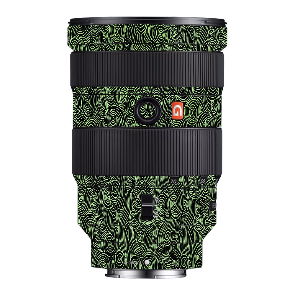 Green Spirals Sony FE 24-70mm f/2.8 GM Camera Lens Skin