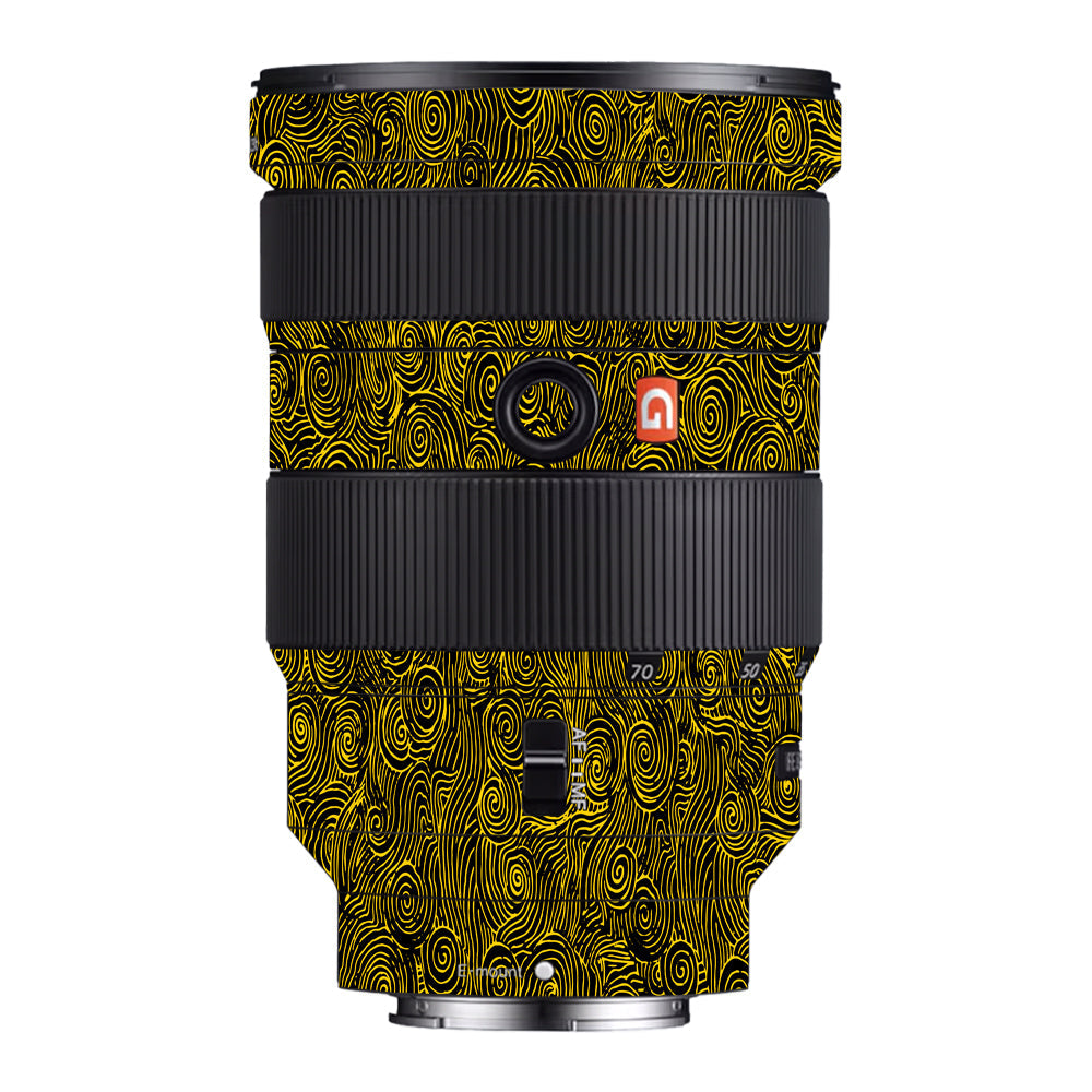 Yellow Spirals Sony FE 24-70mm f/2.8 GM Camera Lens Skin