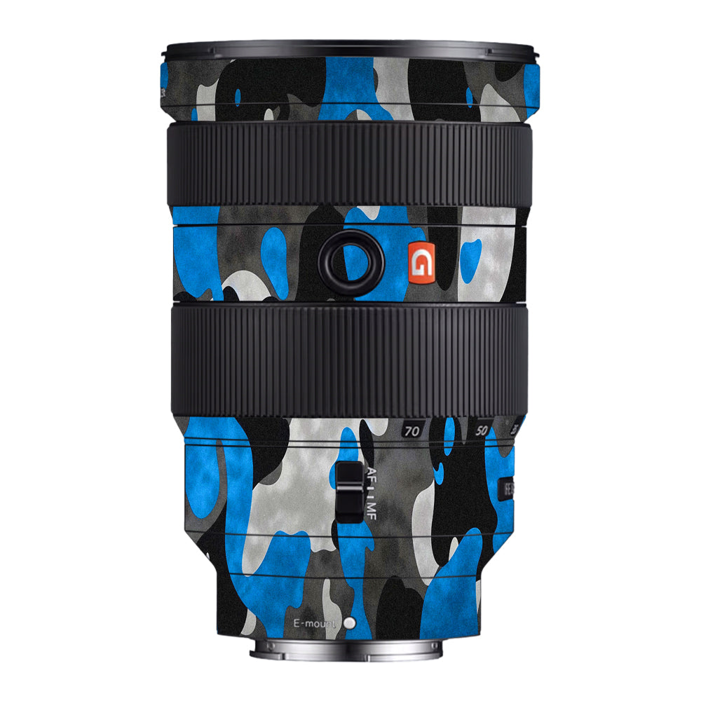 Blue Grey Camo Sony FE 24-70mm f/2.8 GM Camera Lens Skin