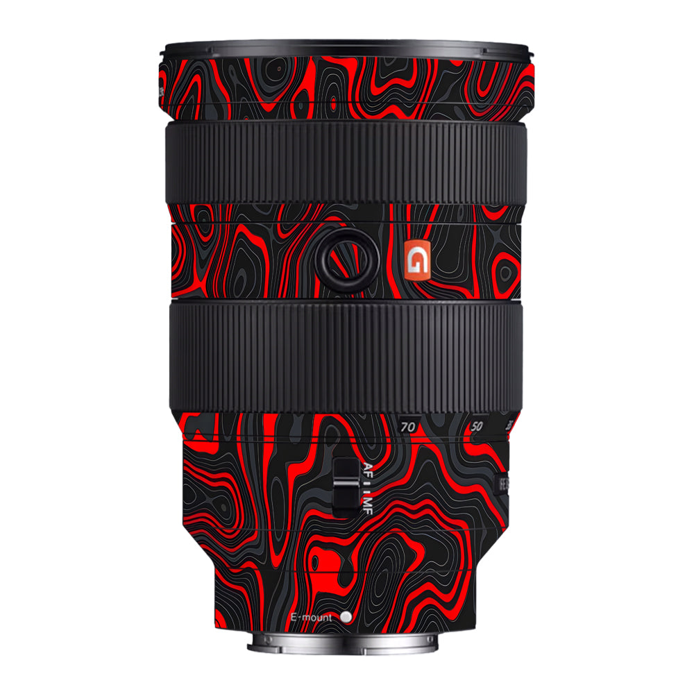 Crimson Waves Sony FE 24-70mm f/2.8 GM Camera Lens Skin
