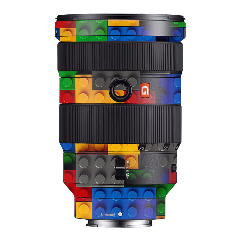 Colorful LEGO Brick Wall Pattern Sony FE 24-70mm f/2.8 GM Camera Lens Skin