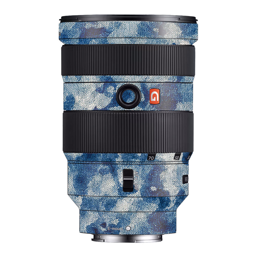 Blue Watercolor Fabric Sony FE 24-70mm f/2.8 GM Camera Lens Skin
