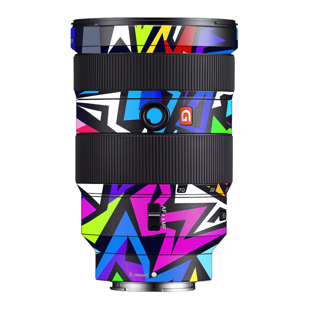 Bold Geometric Pop Sony FE 24-70mm f/2.8 GM Camera Lens Skin