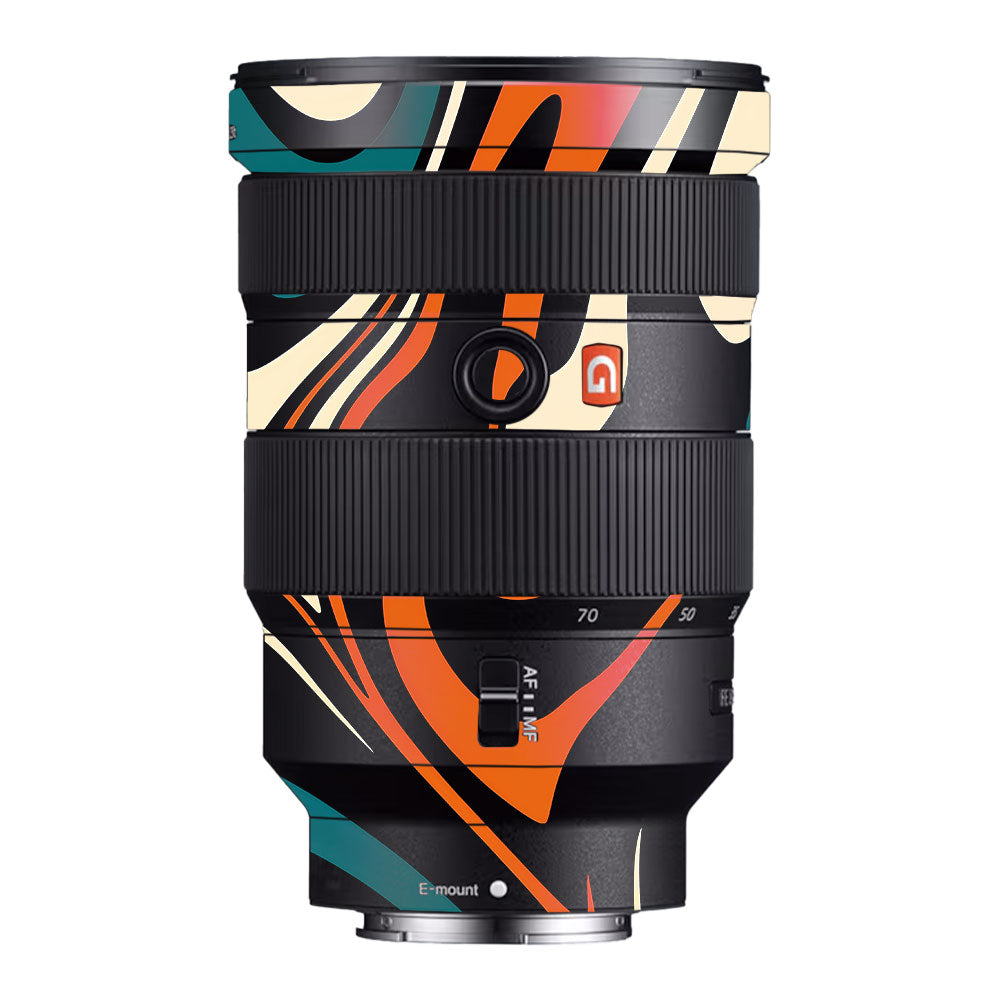 Mid-Century Abstract Swirl Sony FE 24-70mm f/2.8 GM Camera Lens Skin