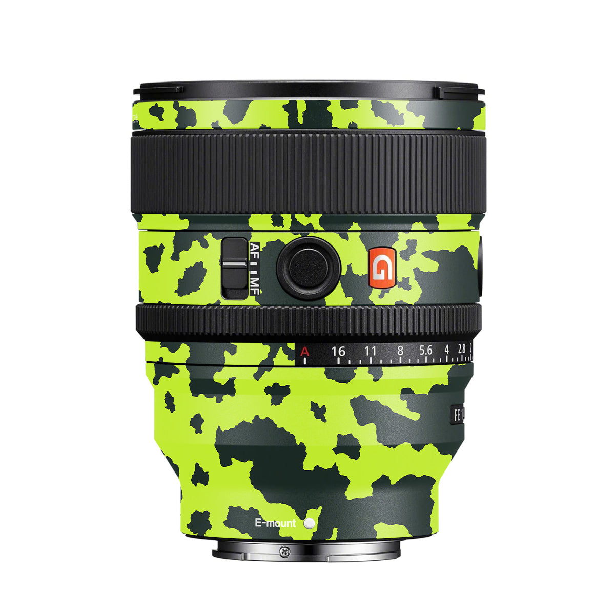 Neon Green Splatter Sony FE 24mm F/1.4 GM Camera Lens Skin
