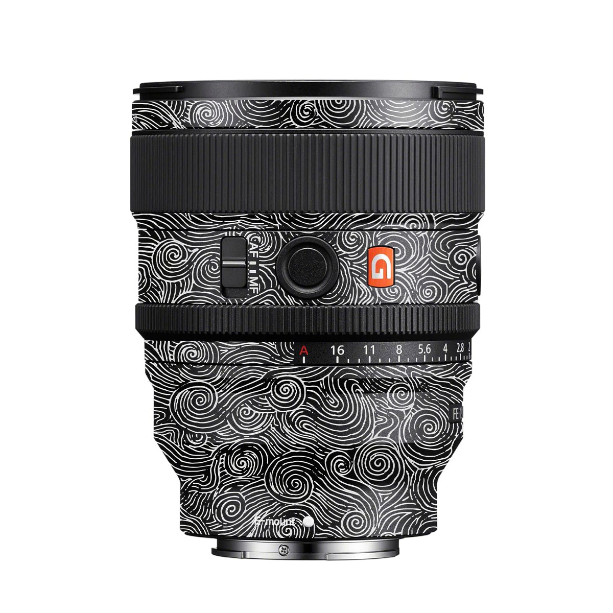 White Spirals Sony FE 24mm F/1.4 GM Camera Lens Skin