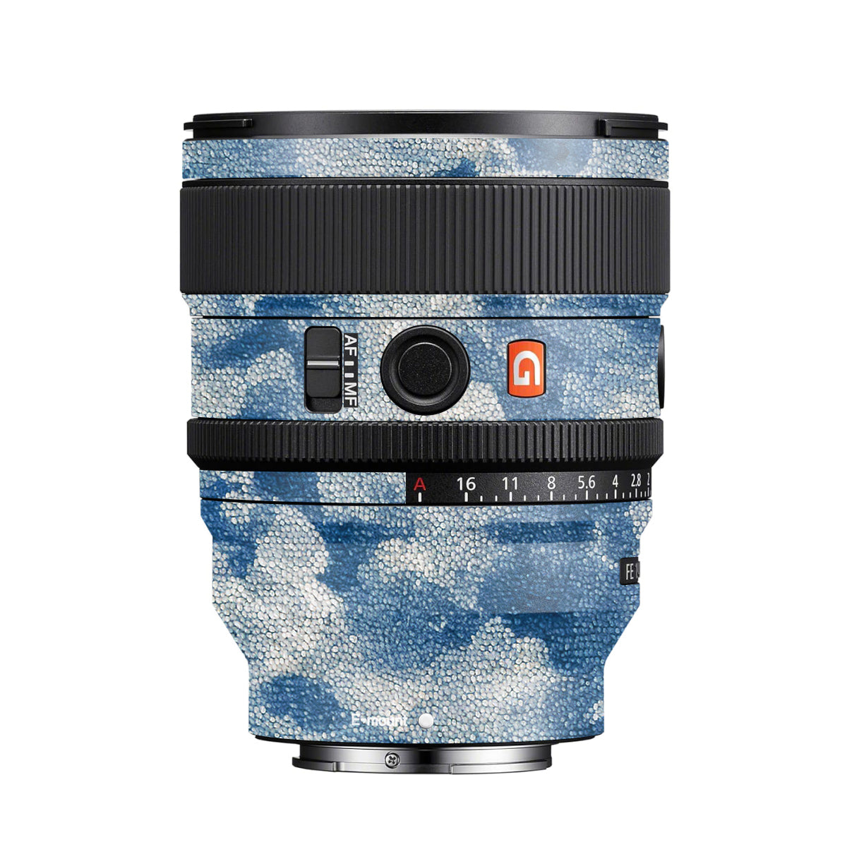 Blue Watercolor Fabric Sony FE 24mm F/1.4 GM Camera Lens Skin