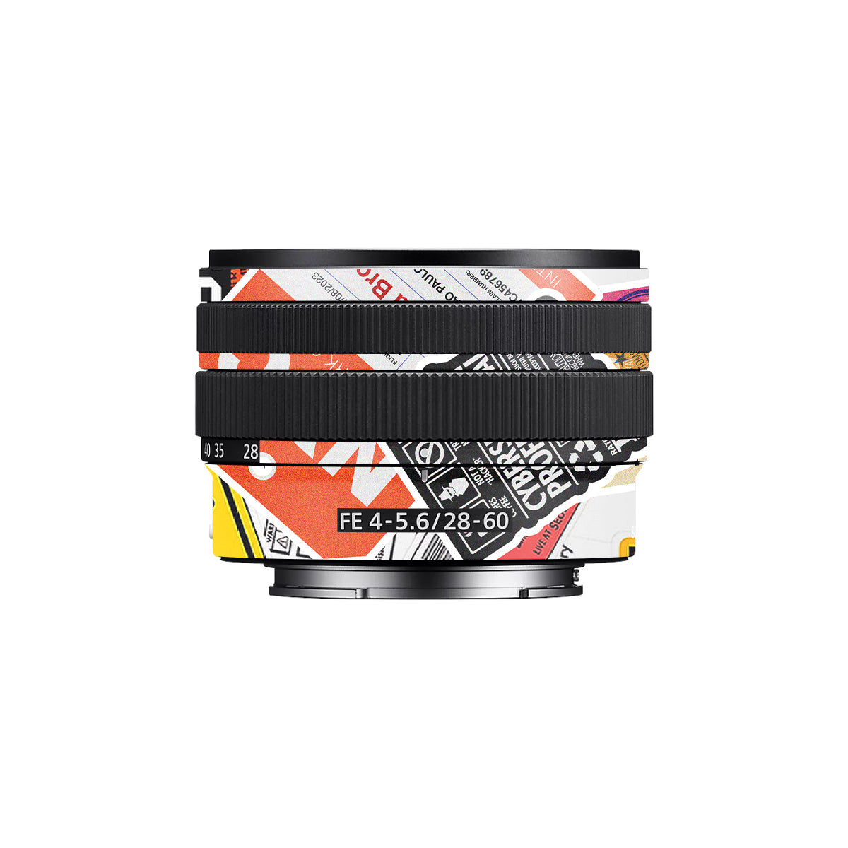 Tech Aesthetic Sticker Collage Sony FE 28-60mm F/4-5.6 Camera Lens Skin