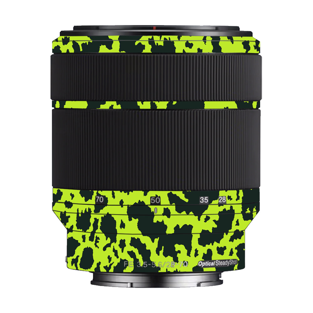 Neon Green Splatter Sony 28-70mm Camera Lens Skin
