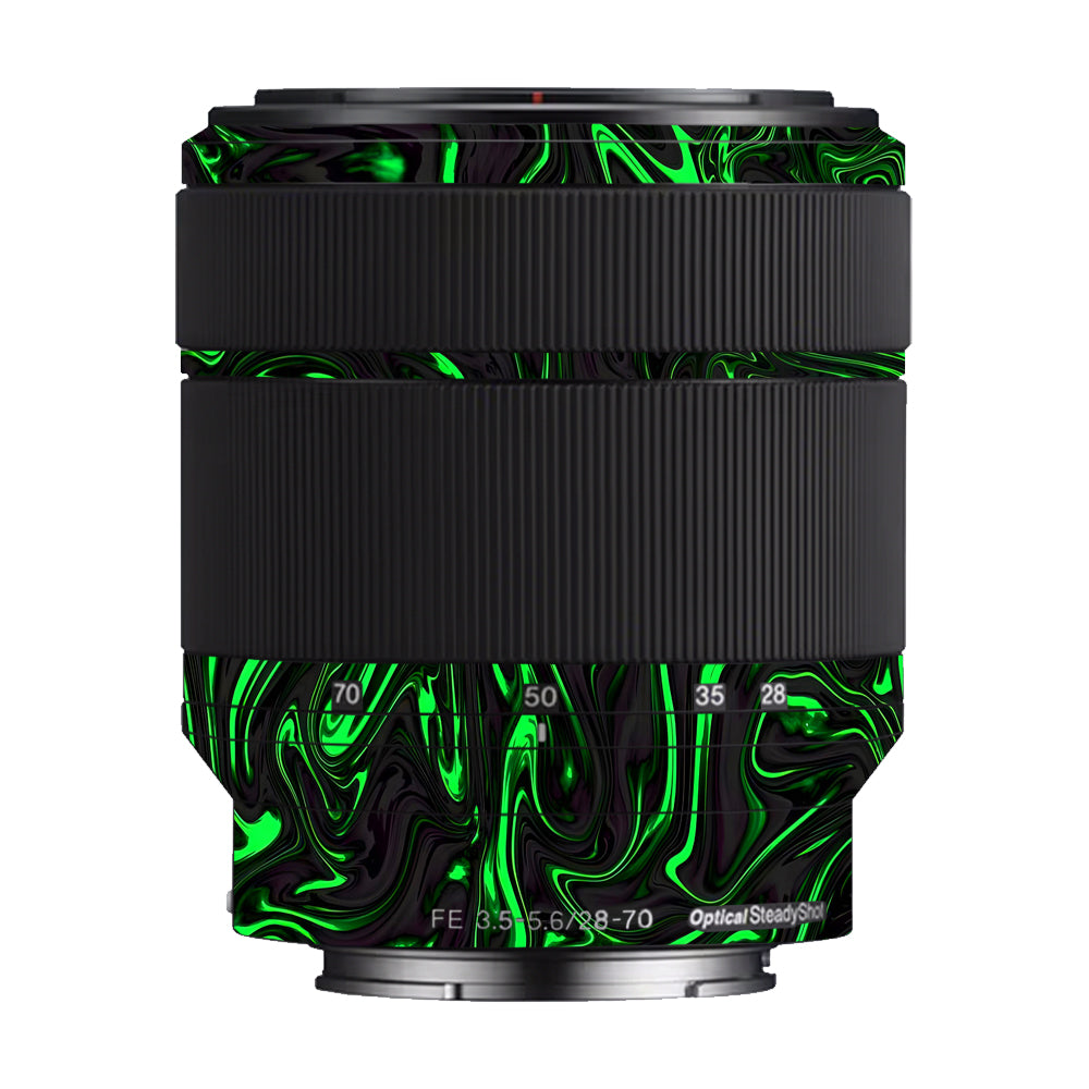 Green Liquid Pattern Sony 28-70mm Camera Lens Skin