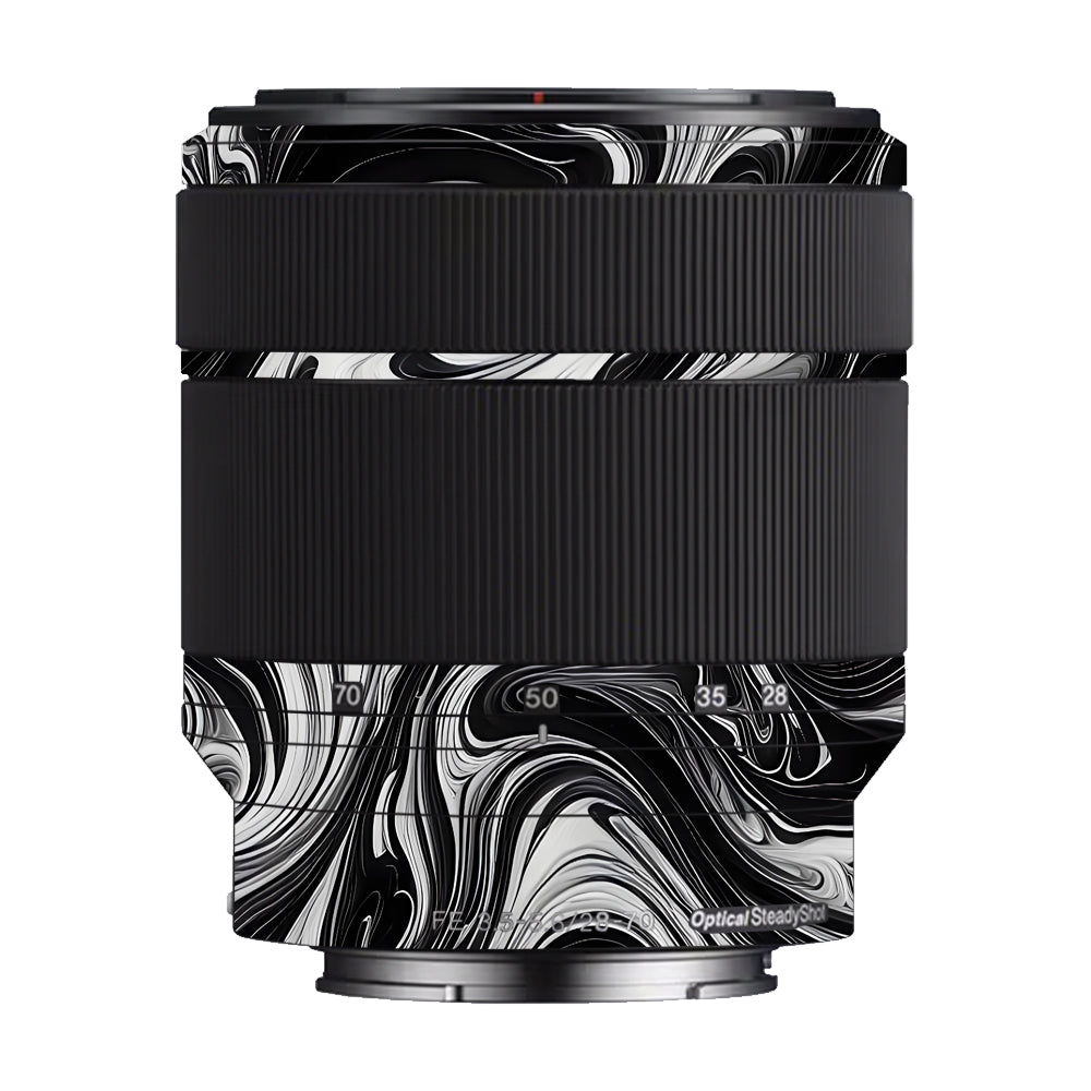 Black and White Marble Sony 28-70mm Camera Lens Skin