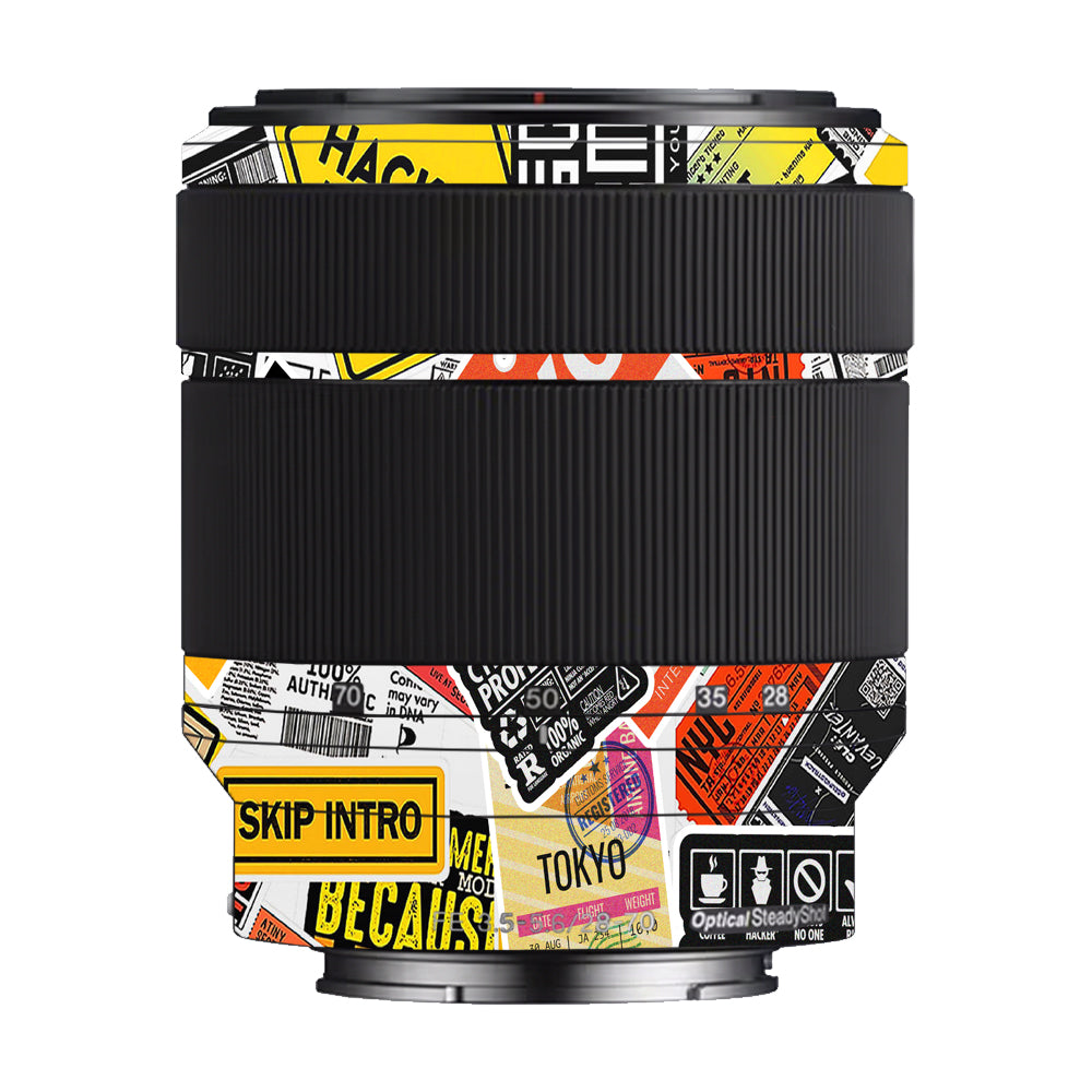 Tech Aesthetic Sticker Collage Sony FE 28–70mm f/3.5–5.6 OSS Camera Lens Skin