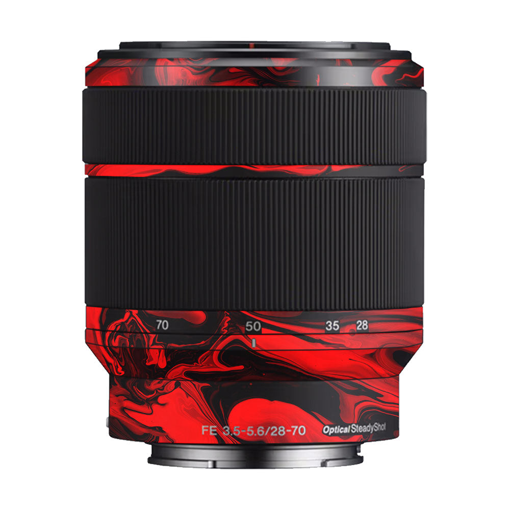 Red Lava Flow Sony FE 28–70mm f/3.5–5.6 OSS Camera Lens Skin