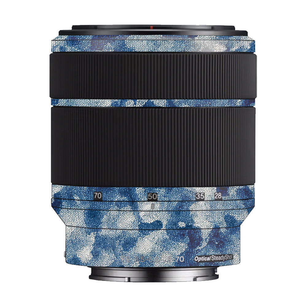 Blue Watercolor Fabric Sony FE 28–70mm f/3.5–5.6 OSS Camera Lens Skin