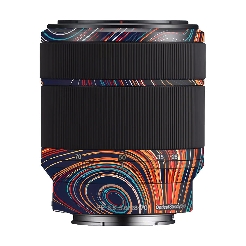 Retro Abstract Striped Swirl Sony FE 28–70mm f/3.5–5.6 OSS Camera Lens Skin