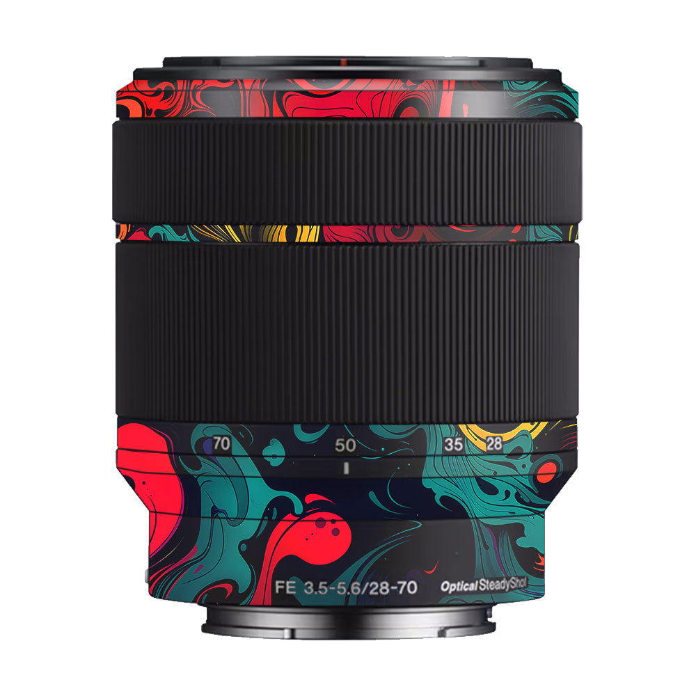 Psychedelic Color Swirl Sony FE 28–70mm f/3.5–5.6 OSS Camera Lens Skin