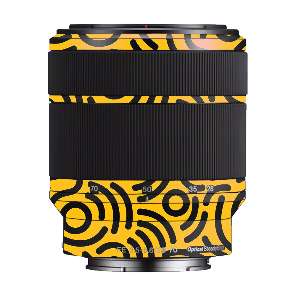 Minimal Yellow Wave Sony FE 28–70mm f/3.5–5.6 OSS Camera Lens Skin