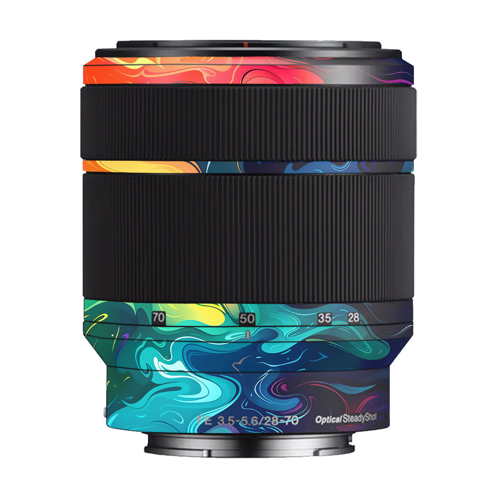 Rainbow Liquid Fusion Sony FE 28–70mm f/3.5–5.6 OSS Camera Lens Skin