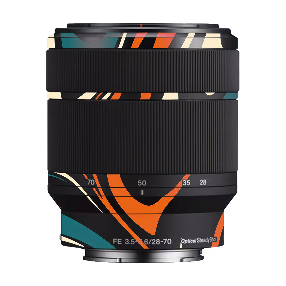 Mid-Century Abstract Swirl Sony FE 28–70mm f/3.5–5.6 OSS Camera Lens Skin