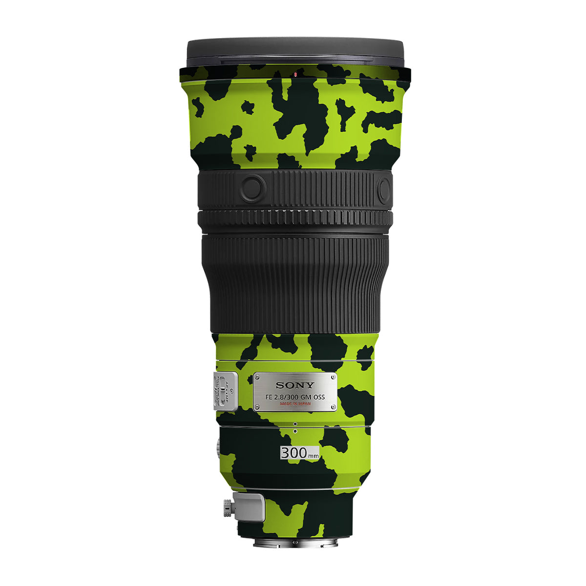 Neon Green Splatter Sony FE 300mm F/2.8 GM OSS Camera Lens Skin
