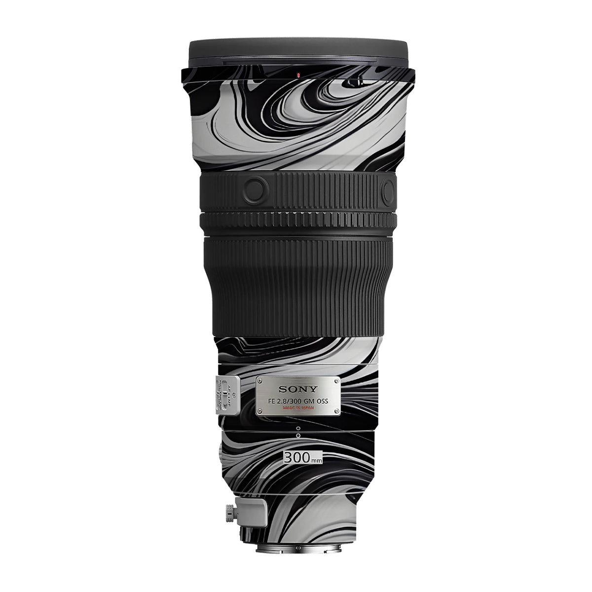 Black and White Marble Sony FE 300mm F/2.8 GM OSS Camera Lens Skin