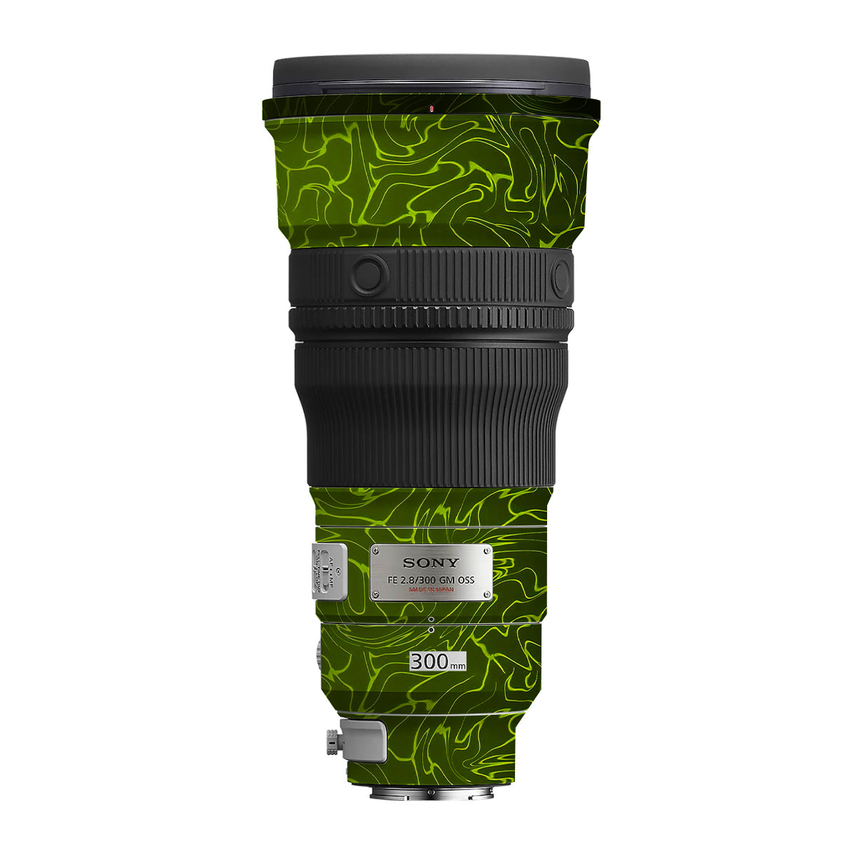 Lime Yellow to Black Gradient Sony FE 300mm F/2.8 GM OSS Camera Lens Skin