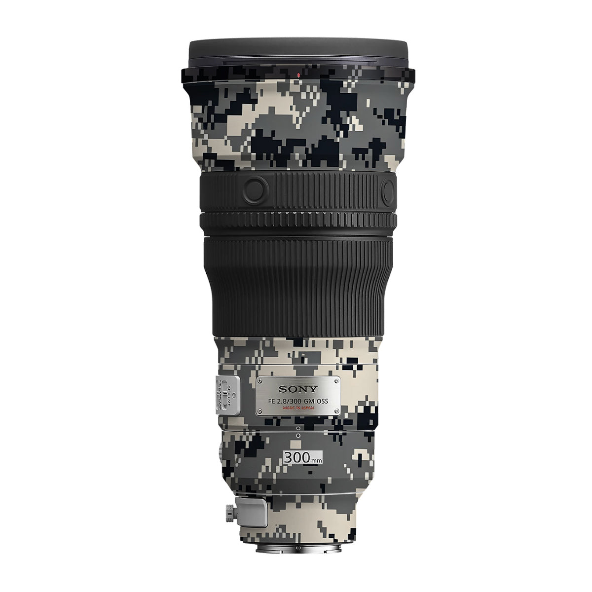 Grey Black Pixel Sony FE 300mm F/2.8 GM OSS Camera Lens Skin