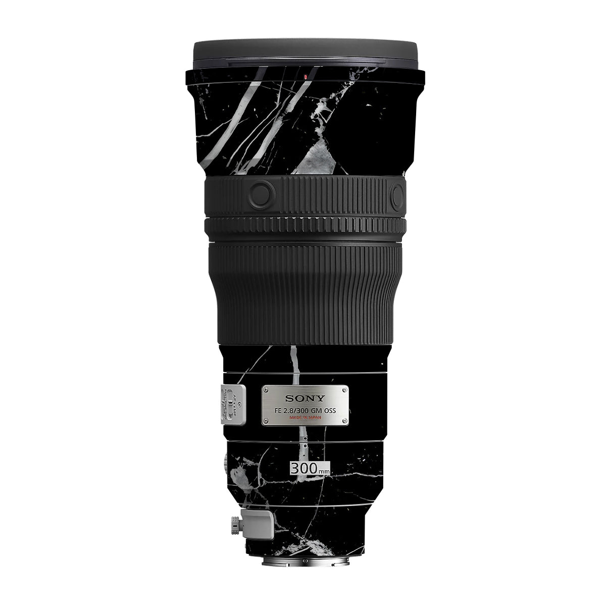 White Veins on Black Sony FE 300mm F/2.8 GM OSS Camera Lens Skin