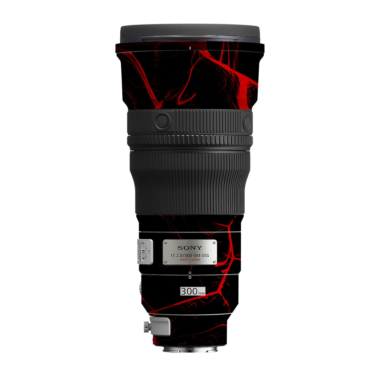 Red Neural Grid Sony FE 300mm F/2.8 GM OSS Camera Lens Skin
